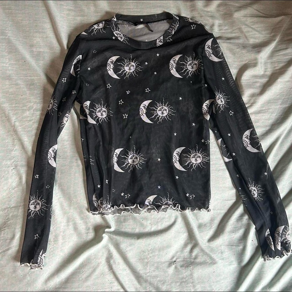 Sun and moon mesh top